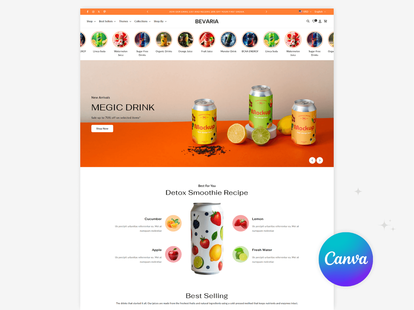 Bevaria - Sophisticated Beverage Shopify 2.0 Template