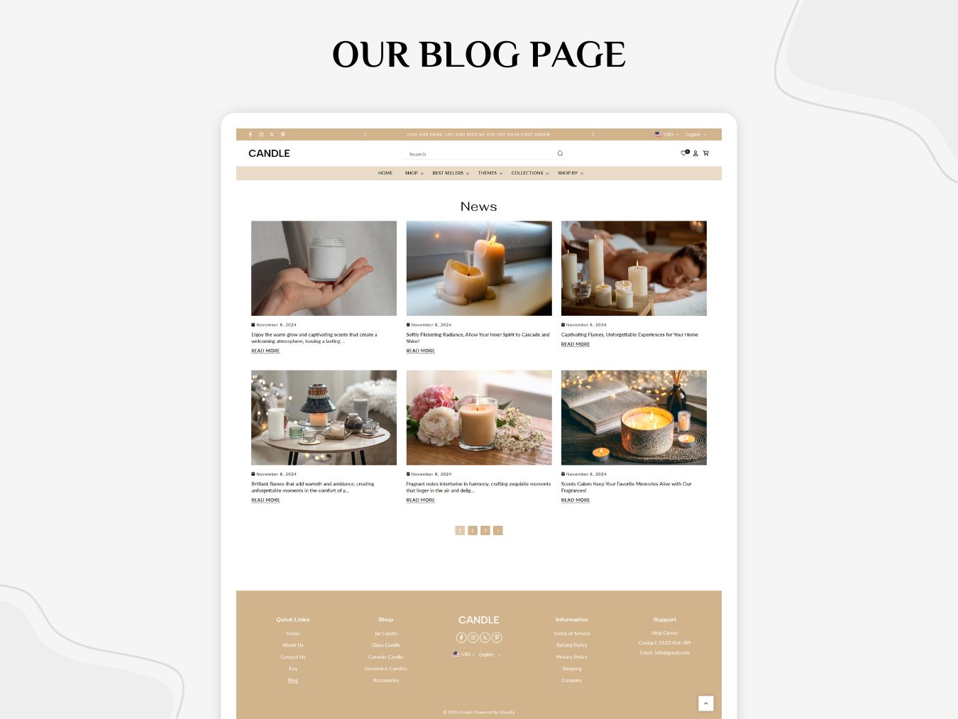 Candle - Luxurious Candle Template | Shopify 2.0 Template