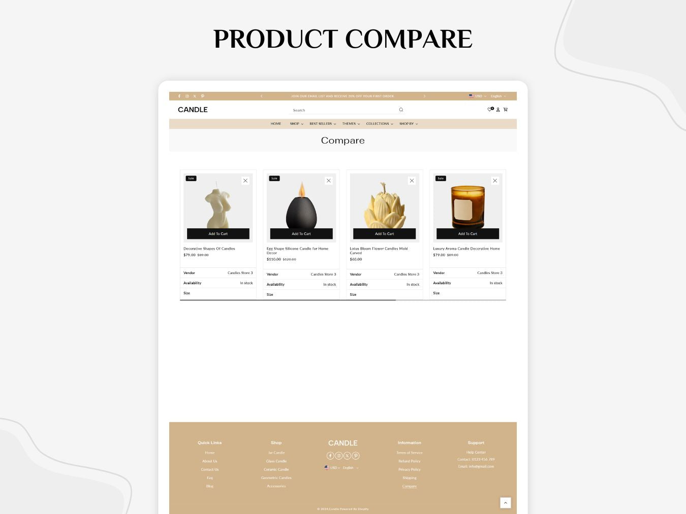 Candle - Luxurious Candle Template | Shopify 2.0 Template