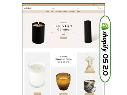 Candle - Luxurious Candle Template | Shopify 2.0 Template
