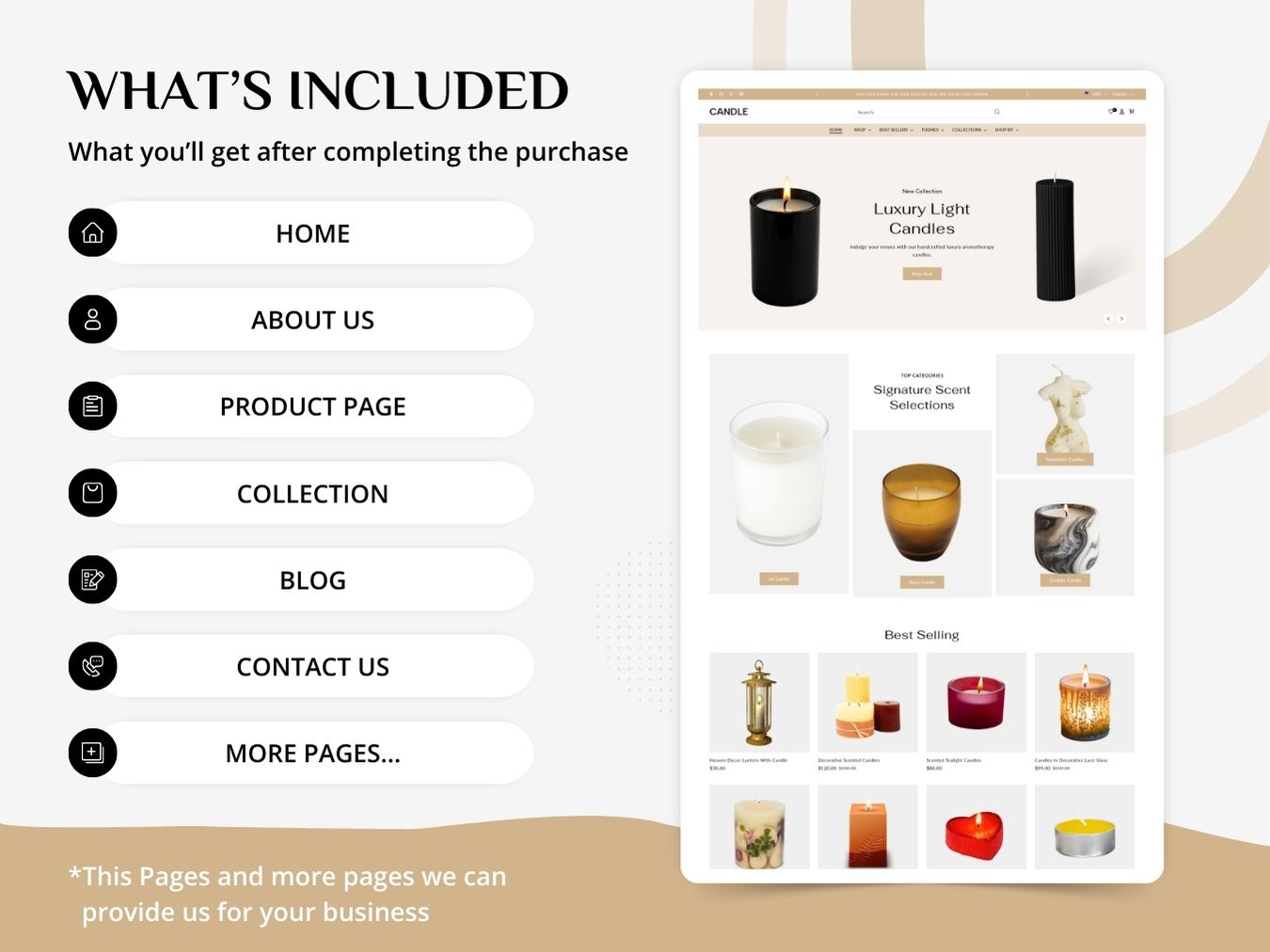 Candle - Luxurious Candle Template | Shopify 2.0 Template