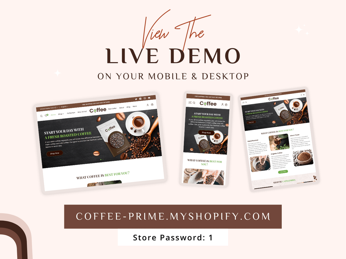 Coffee Templates for Online Stores