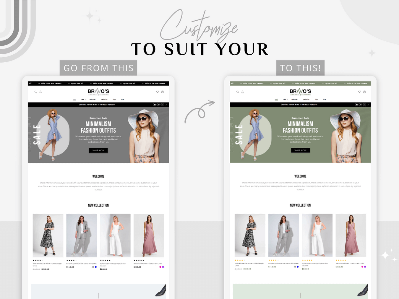 Custom Shopify fashion themes