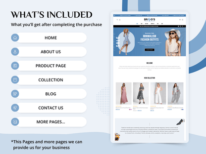 Fashionable website layout
