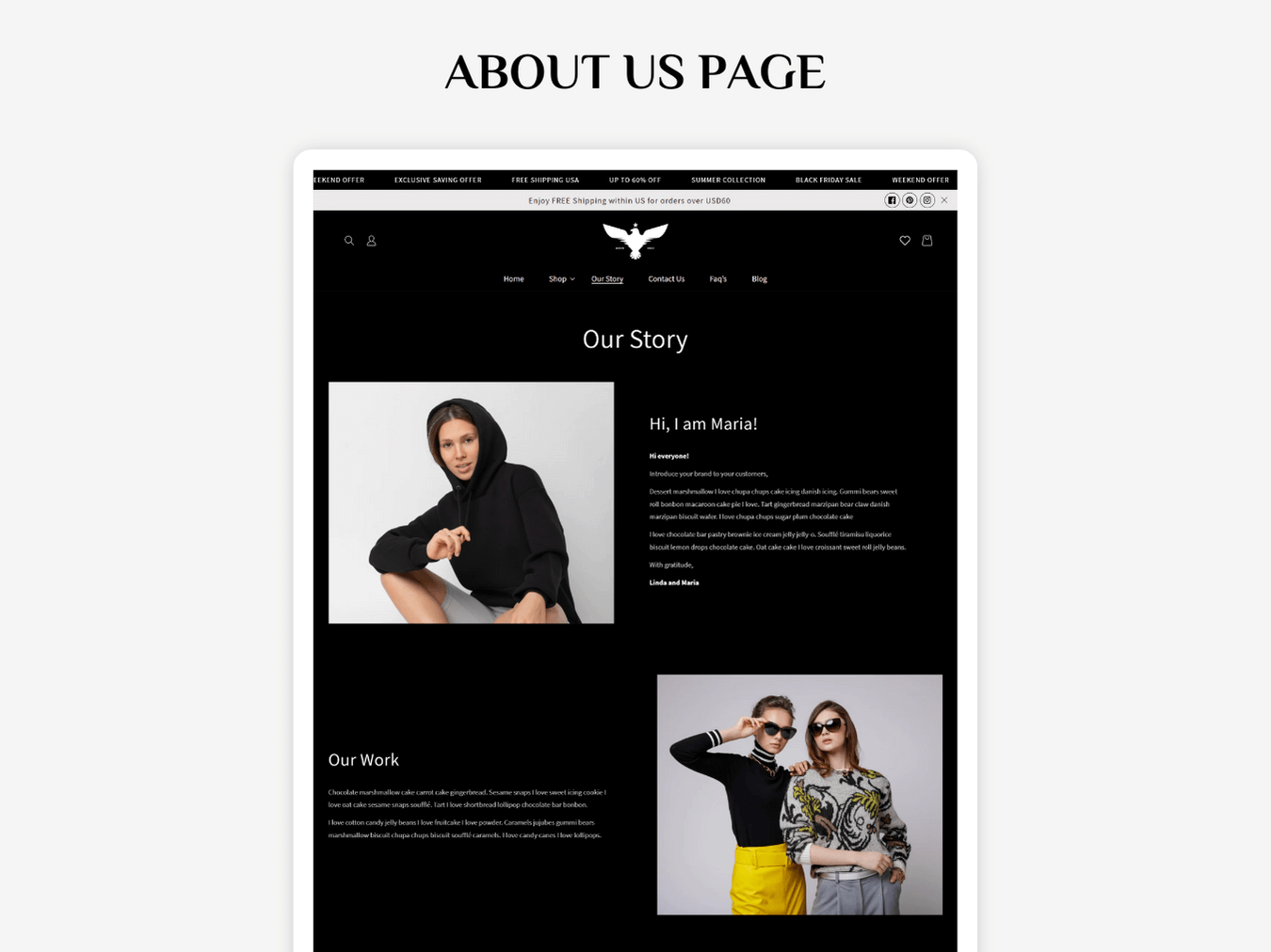 Clean Fashion Full Black Fashion Shopify Themes. speedothemes