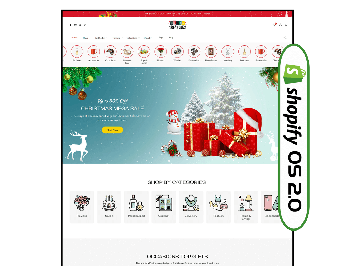 Gifts Treasures - Shopify Gifts 2.0 Theme