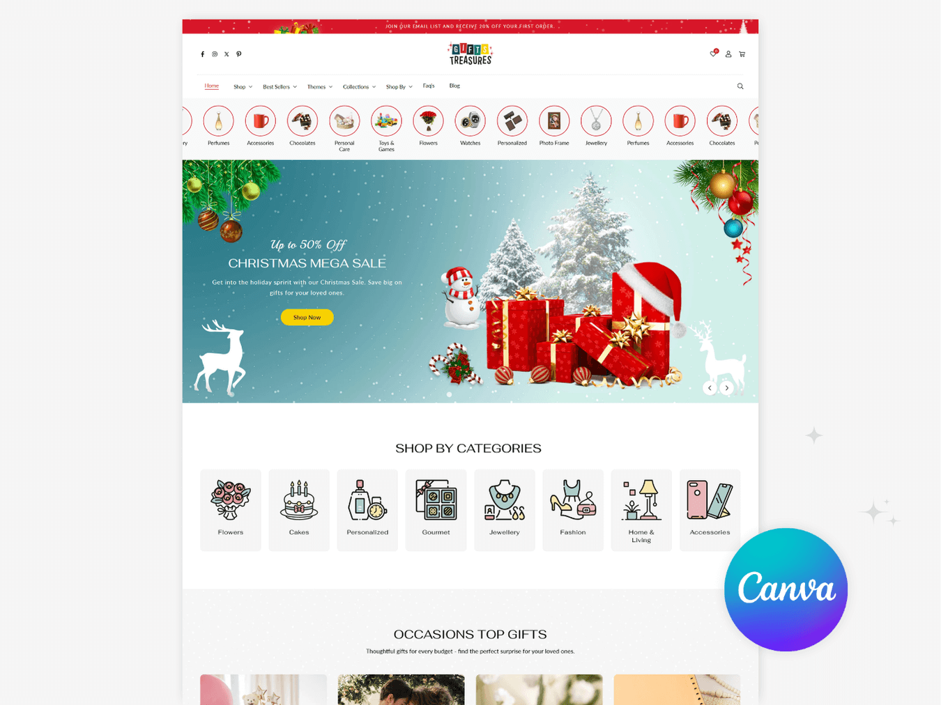Gifts Treasures - Shopify Gifts 2.0 Theme