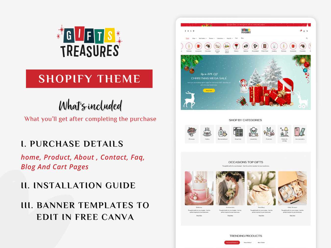 Gifts Treasures - Shopify Gifts 2.0 Theme