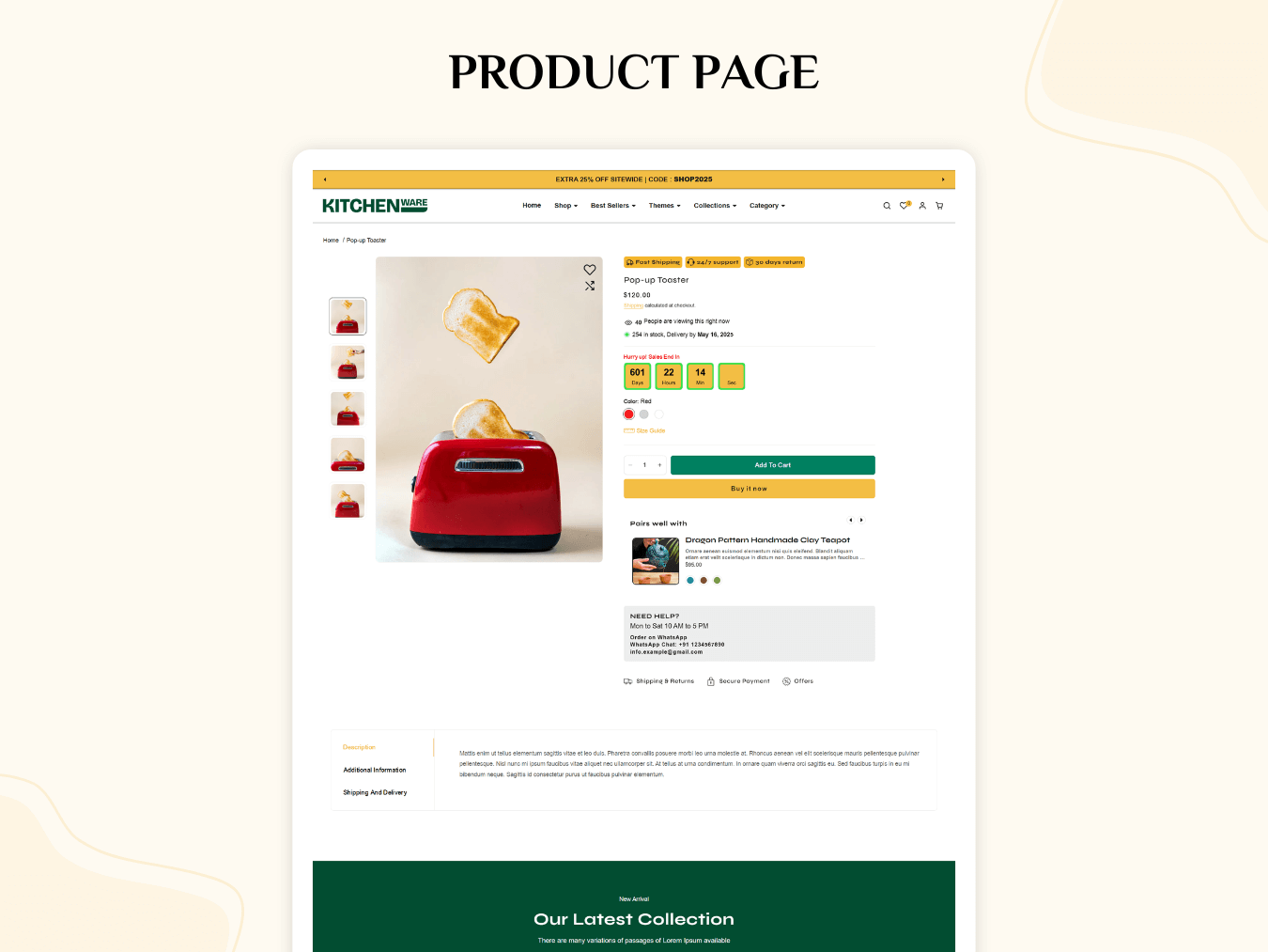 Best Kitchen Ware Store | Shopify 2.0 Template