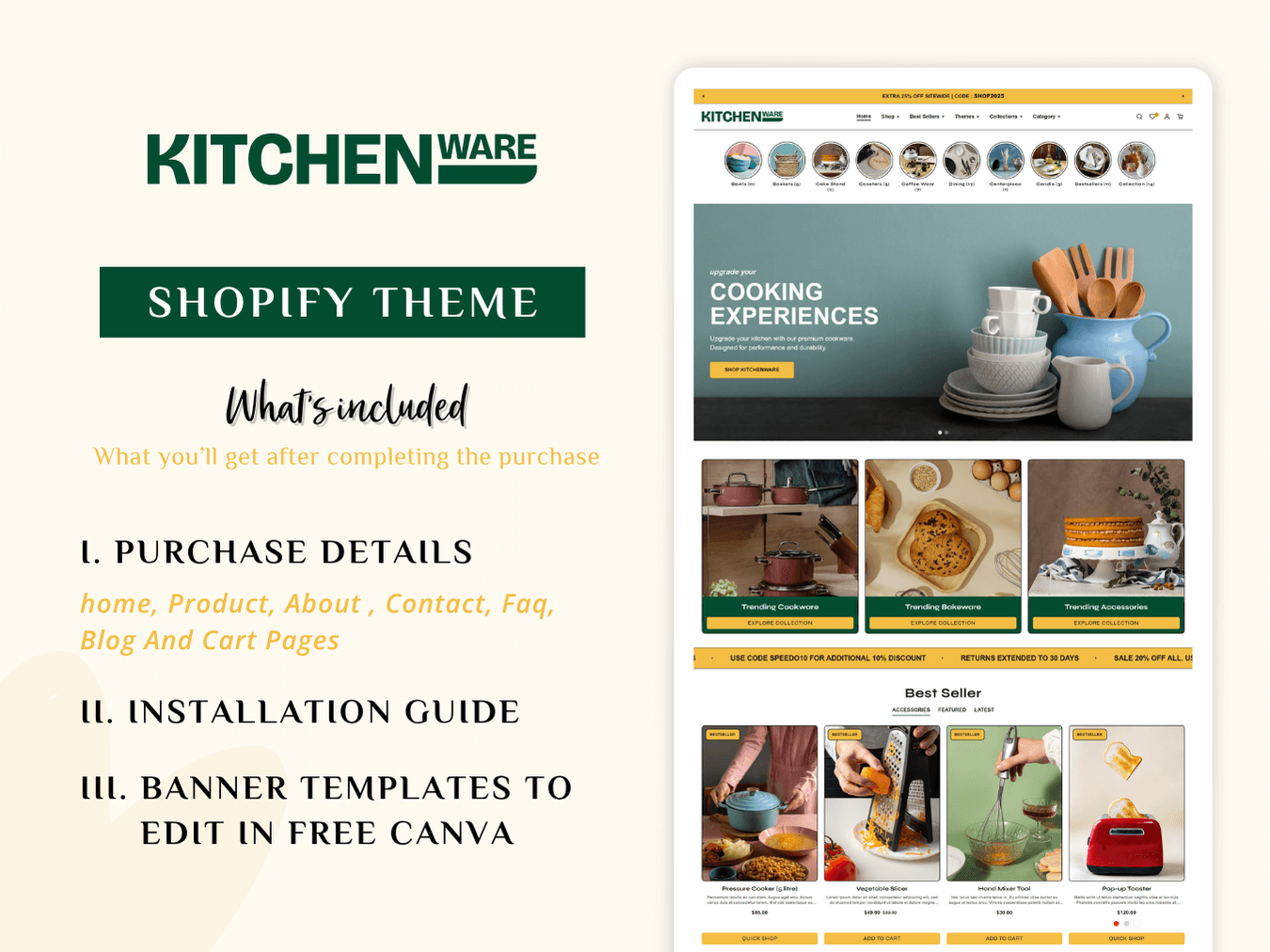 Best Kitchen Ware Store | Shopify 2.0 Template