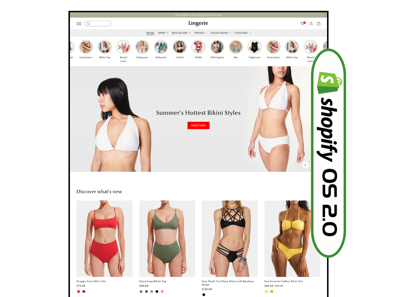 Lingerie - Best Bikini Themes | Shopify 2.0 Theme