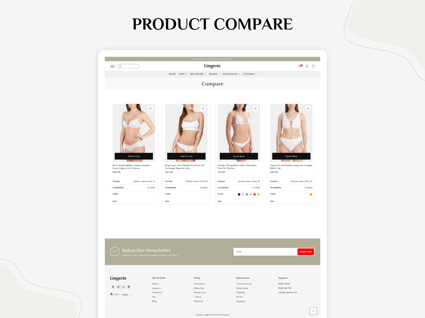Lingerie - Best Bikini Themes | Shopify 2.0 Theme