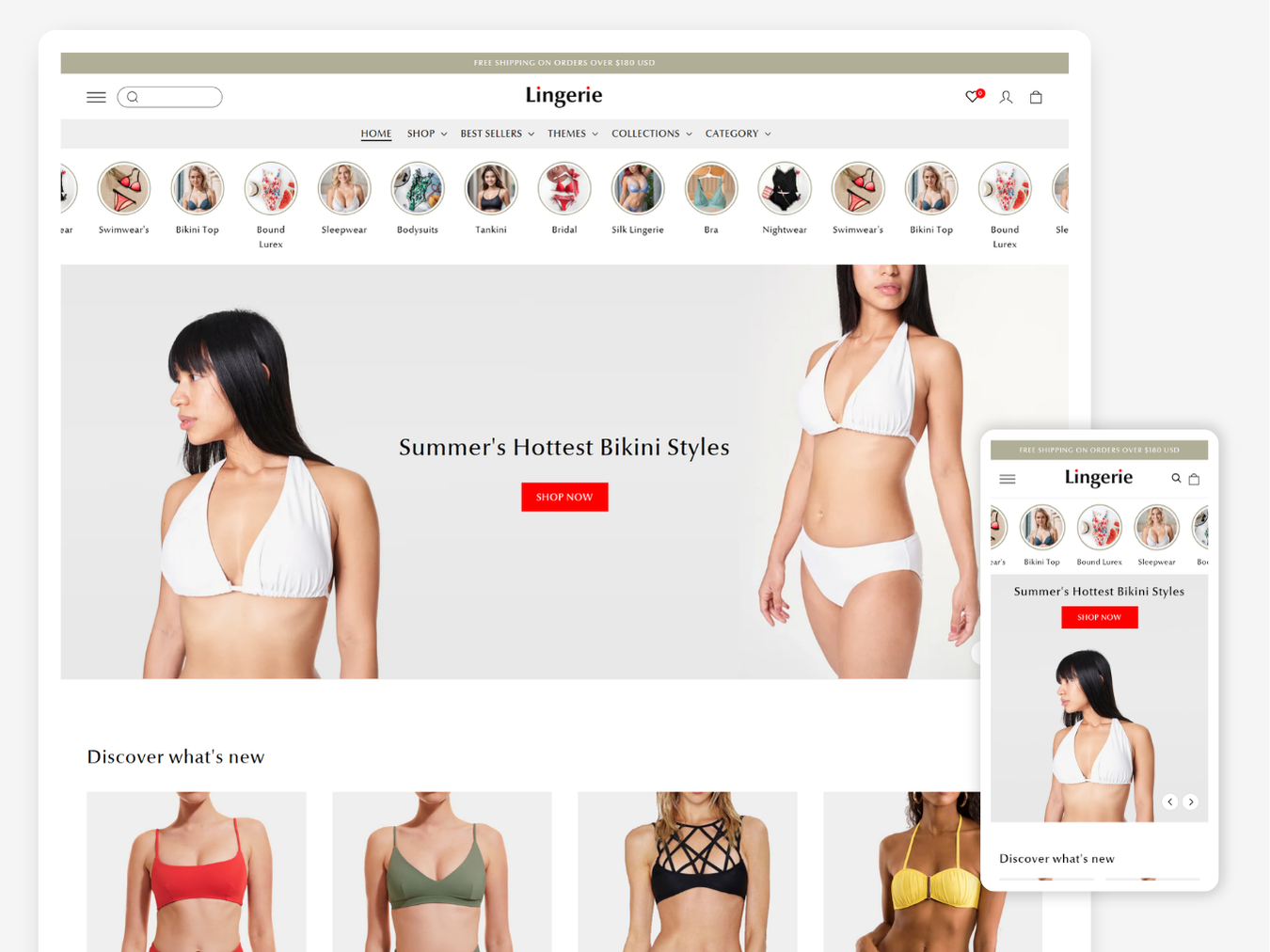 Lingerie - Best Bikini Themes | Shopify 2.0 Theme
