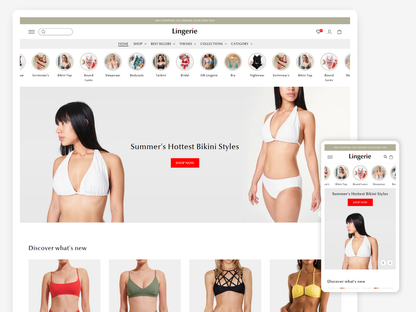 Lingerie - Best Bikini Themes | Shopify 2.0 Theme