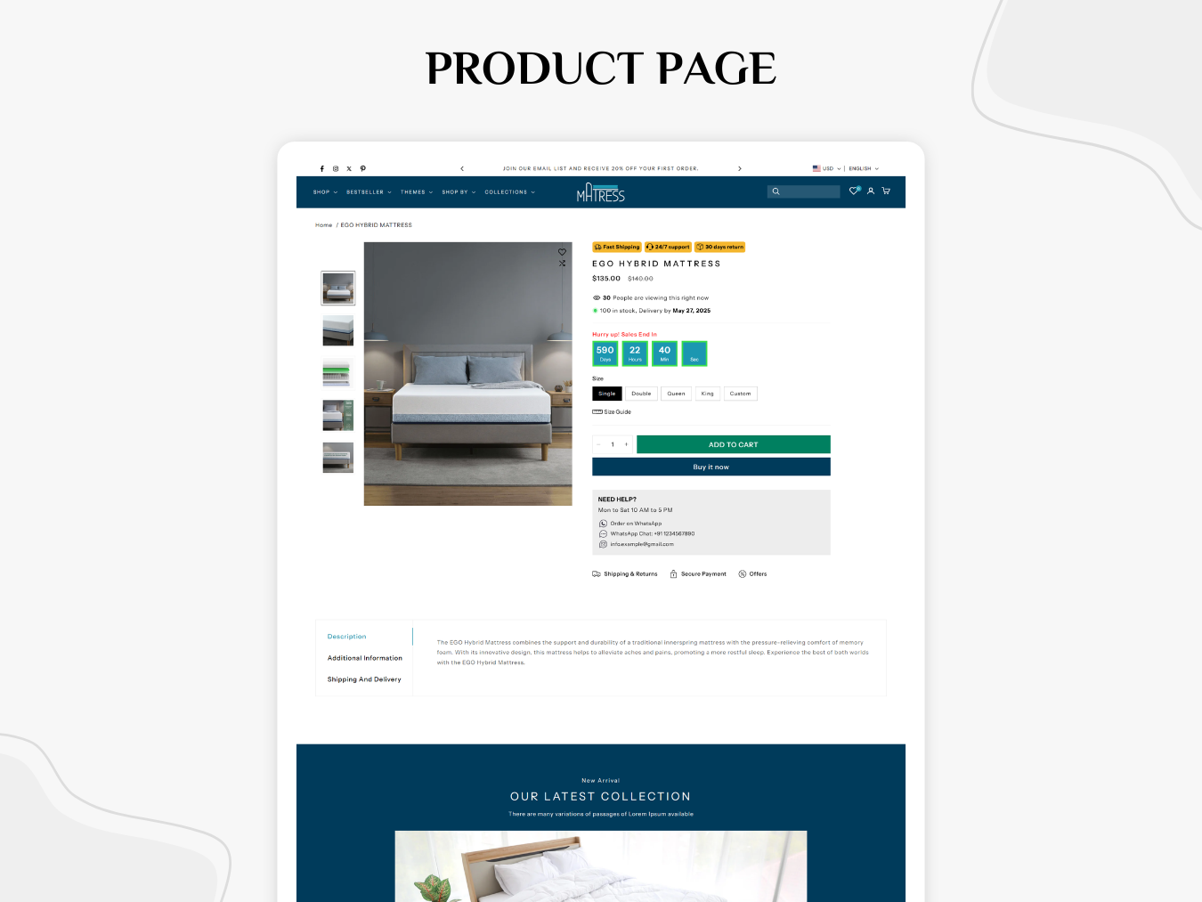 Matress - Best Mattress Store | Shopify 2.0 Theme
