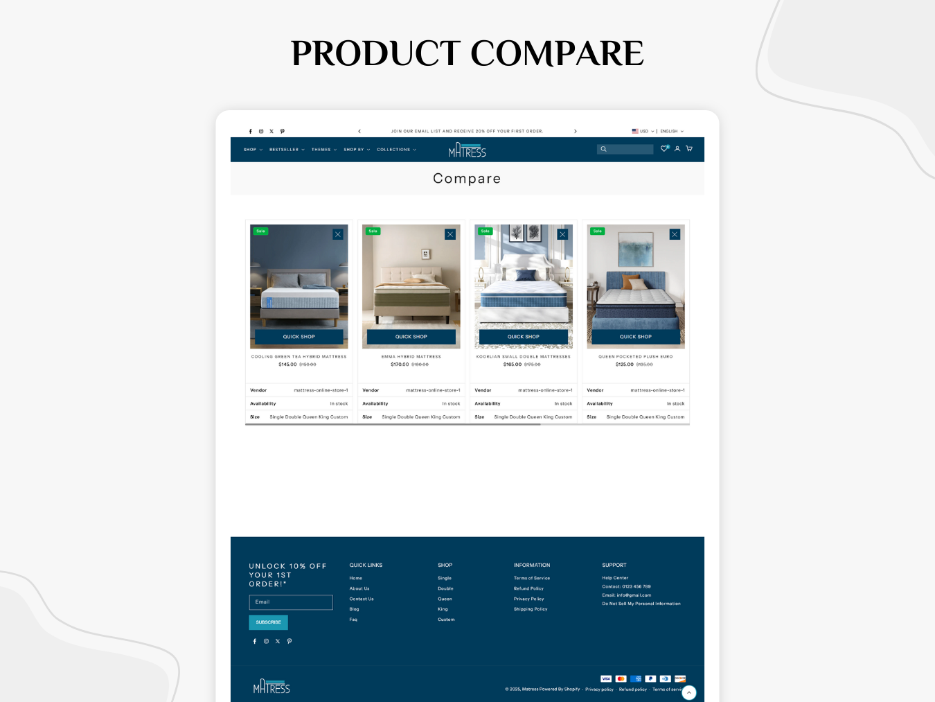Matress - Best Mattress Store | Shopify 2.0 Theme