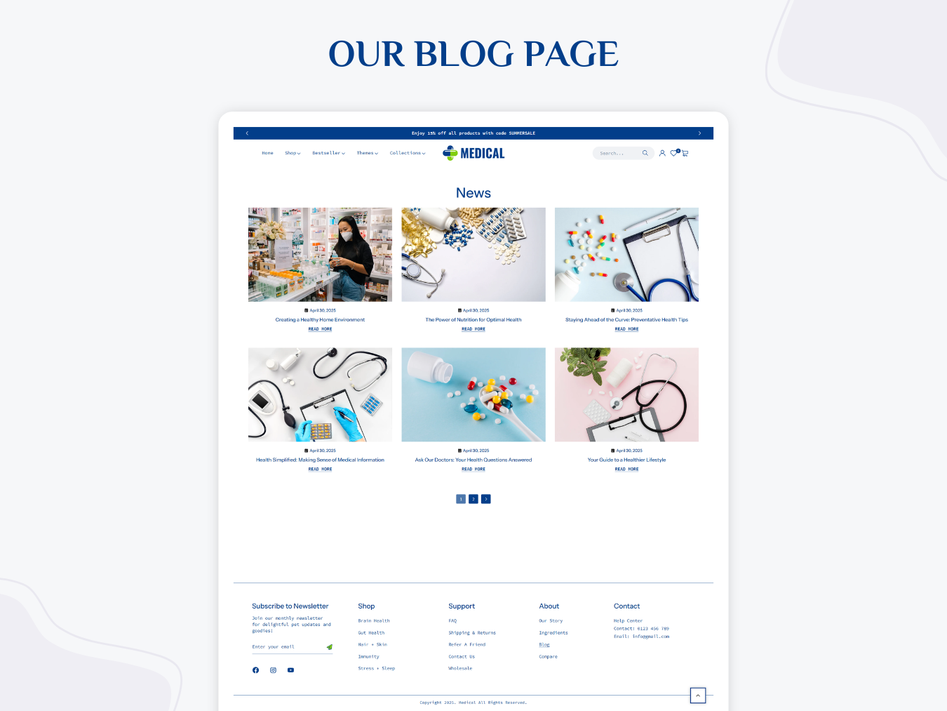 Medical - Best Medical Store | Shopify 2.0 Theme