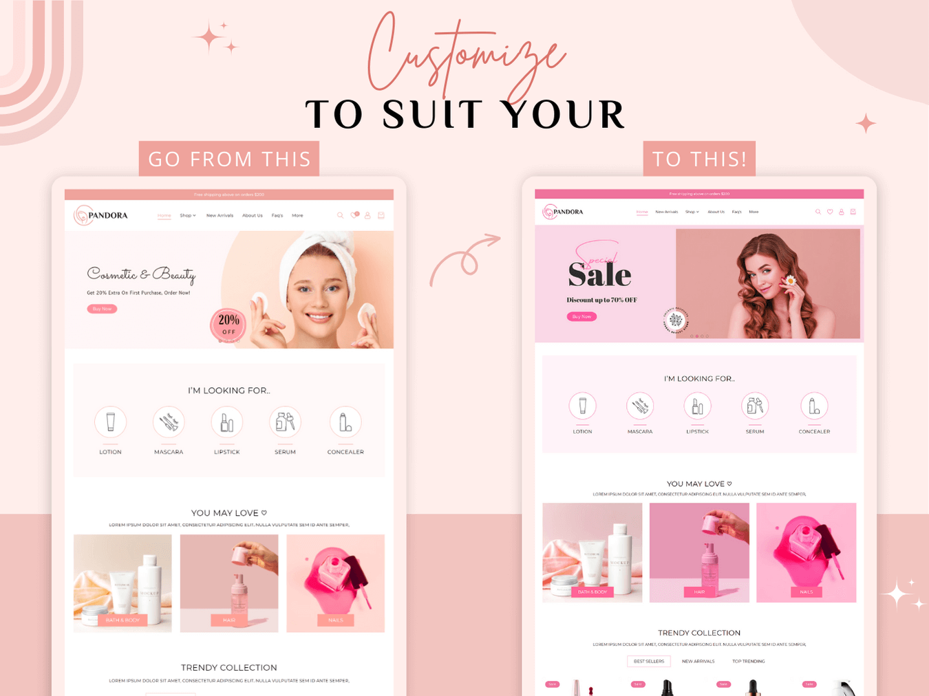 Sleek Cosmetic E-Commerce Theme