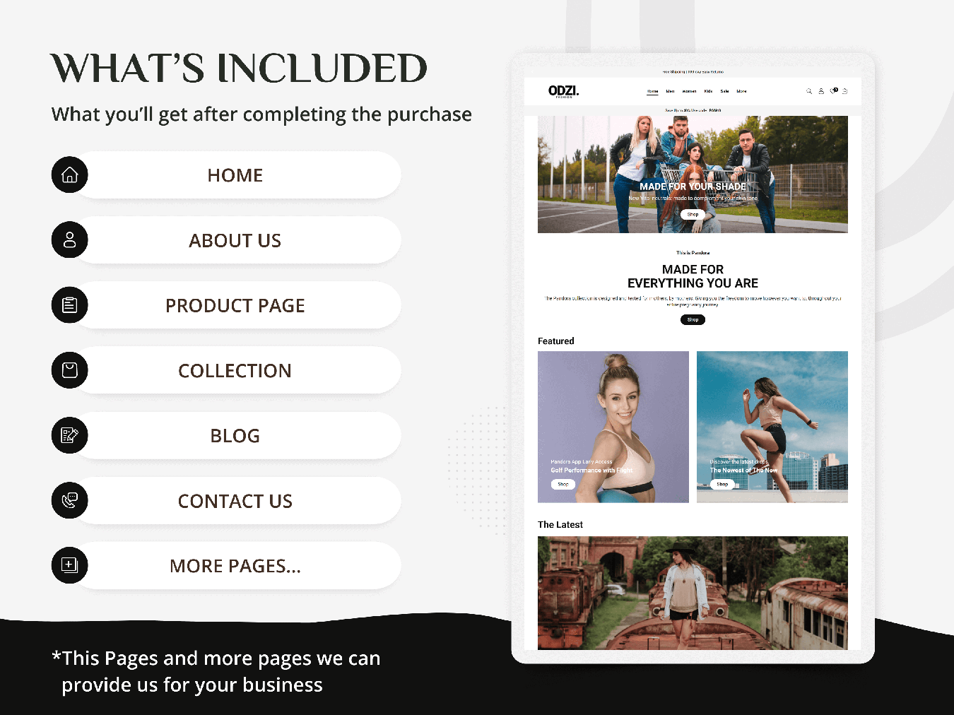 Odzi Top Shopify Clothing Stores OS – speedothemes