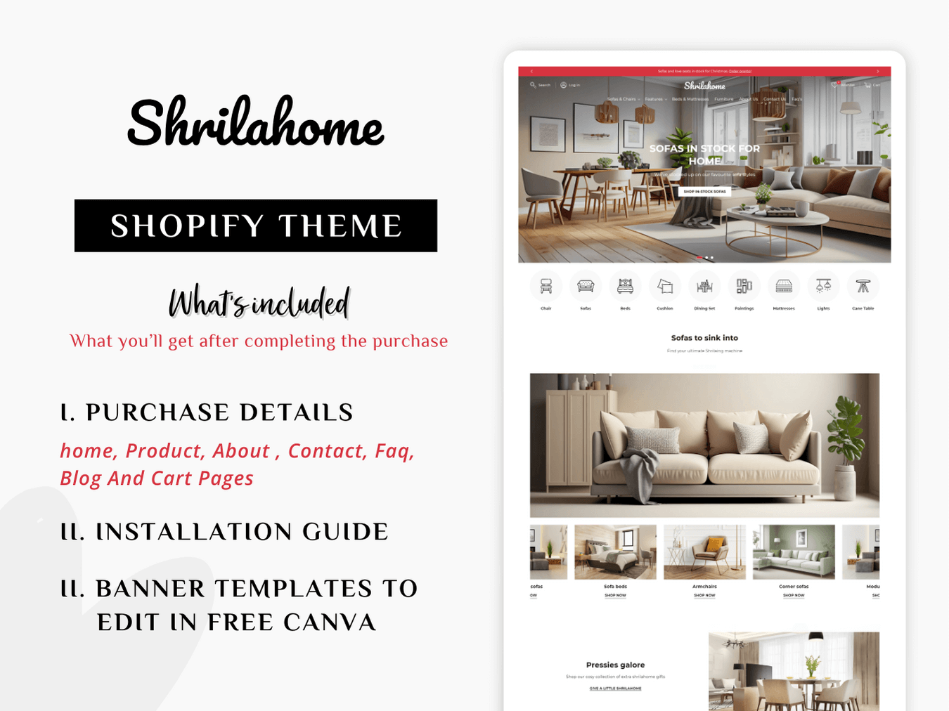 SHRILAHOME - Best Shopify Furniture Themes | OS 2.0