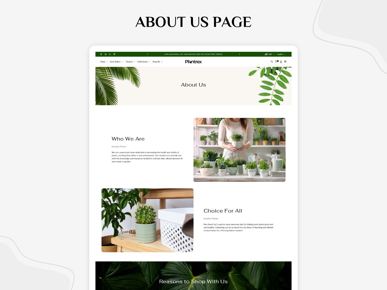 Plantrex - Beautiful Flower Shop | Shopify 2.0 Template