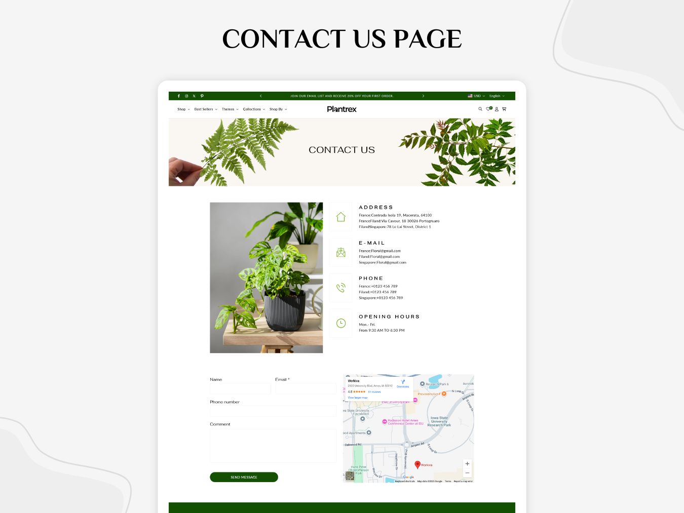 Plantrex - Beautiful Flower Shop | Shopify 2.0 Template
