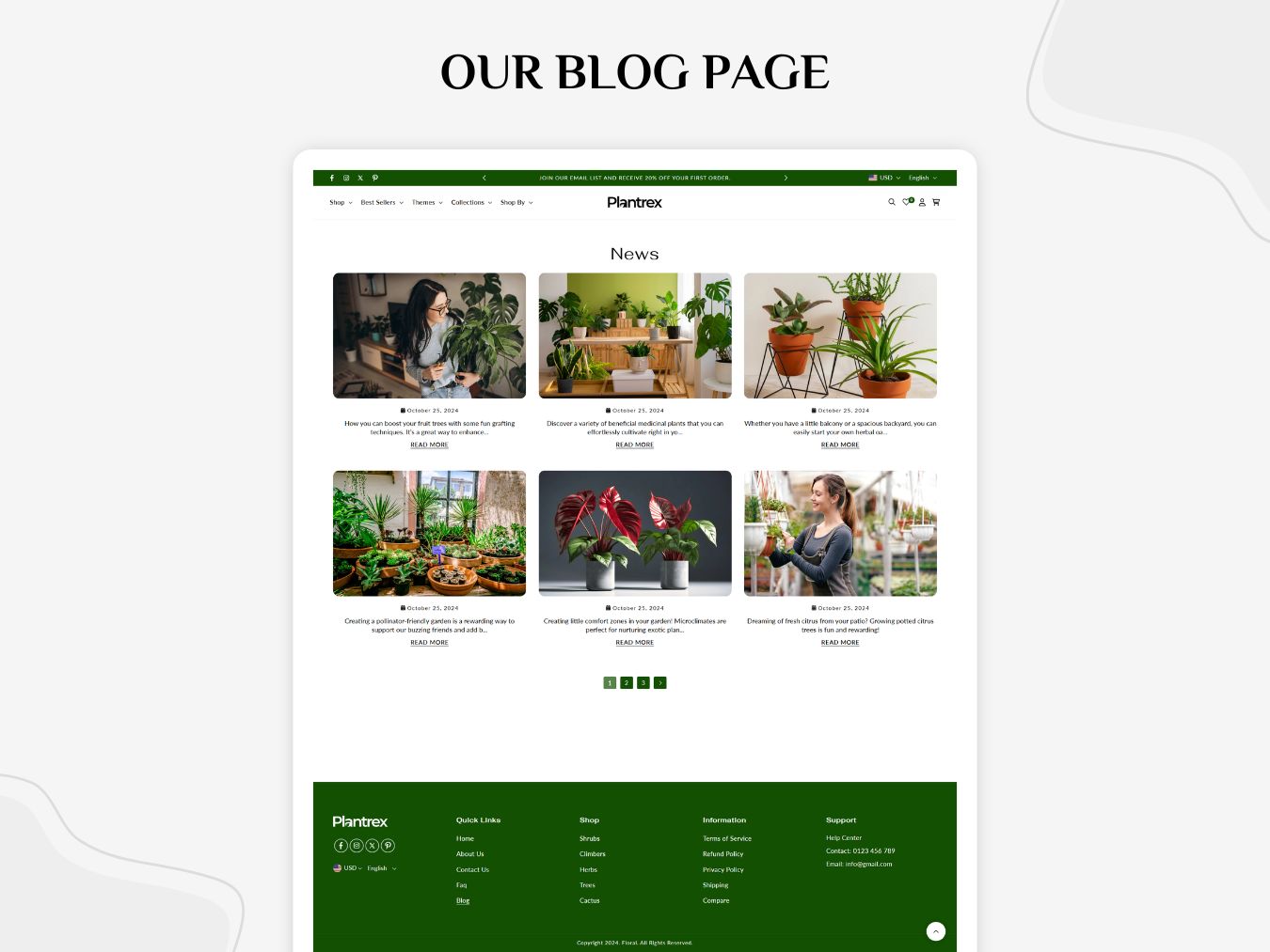 Plantrex - Beautiful Flower Shop | Shopify 2.0 Template