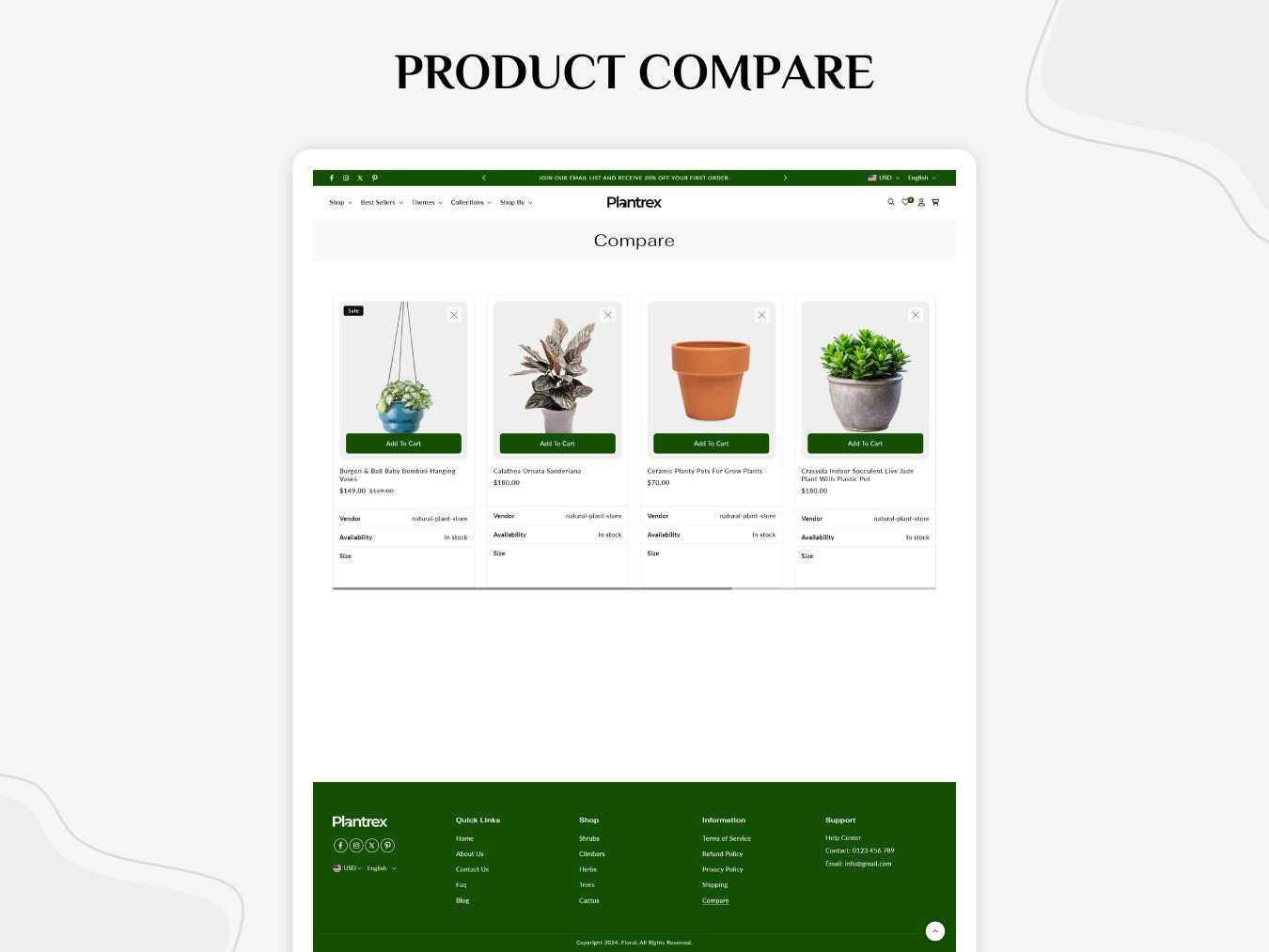Plantrex - Beautiful Flower Shop | Shopify 2.0 Template