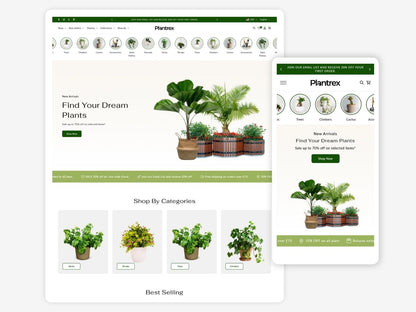 Plantrex - Beautiful Flower Shop | Shopify 2.0 Template