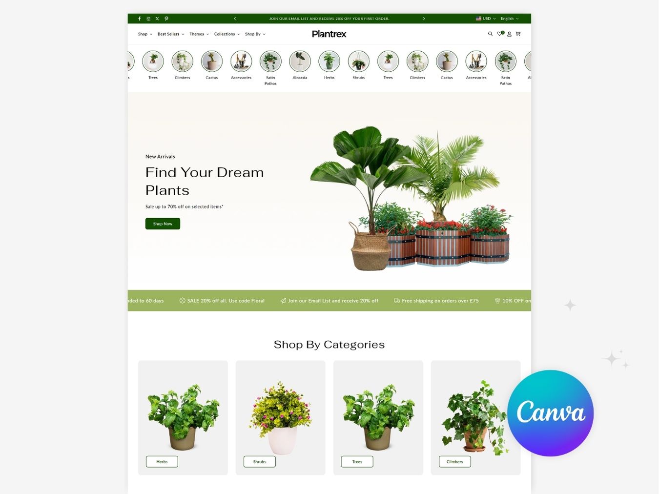 Plantrex - Beautiful Flower Shop | Shopify 2.0 Template
