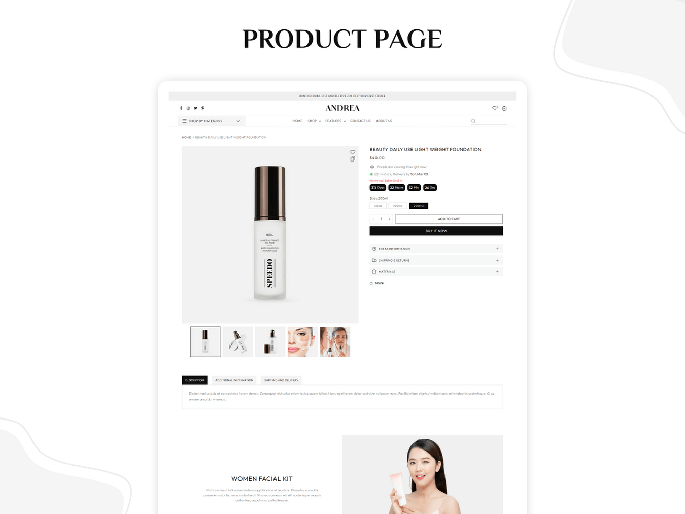 Andrea Beauty Care - Shopify Beauty Themes | Shopify 2.0