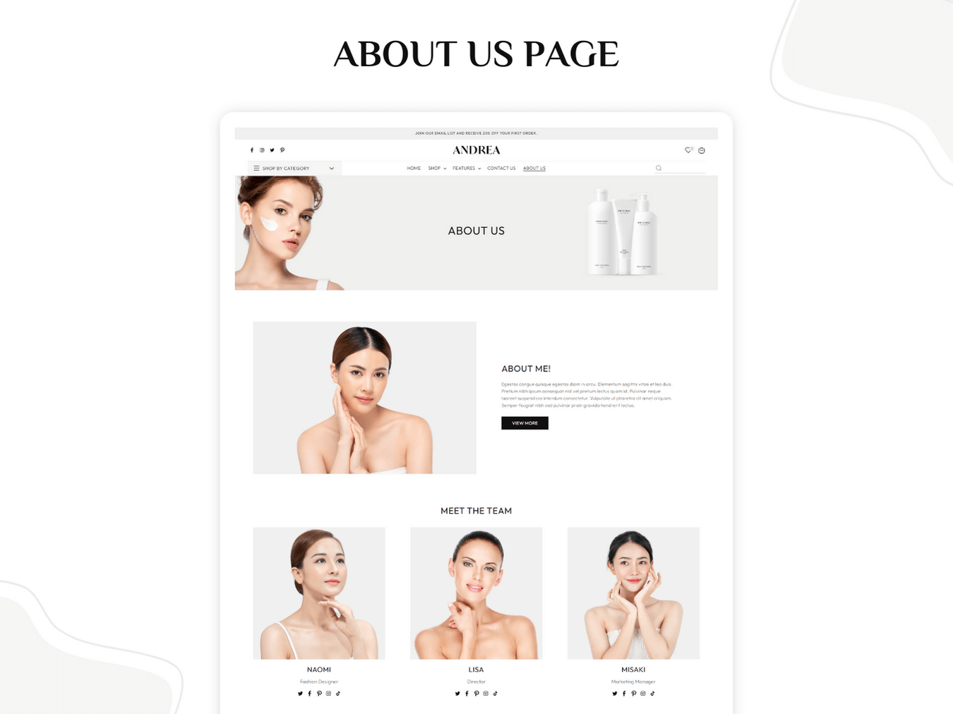 Andrea Beauty Care - Shopify Beauty Themes | Shopify 2.0