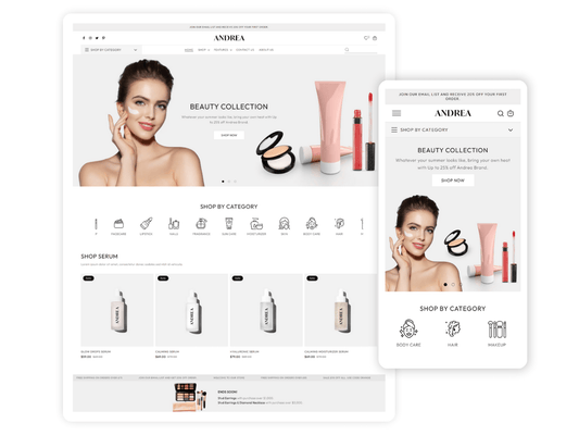 Andrea Beauty Care - Shopify Beauty Themes | Shopify 2.0