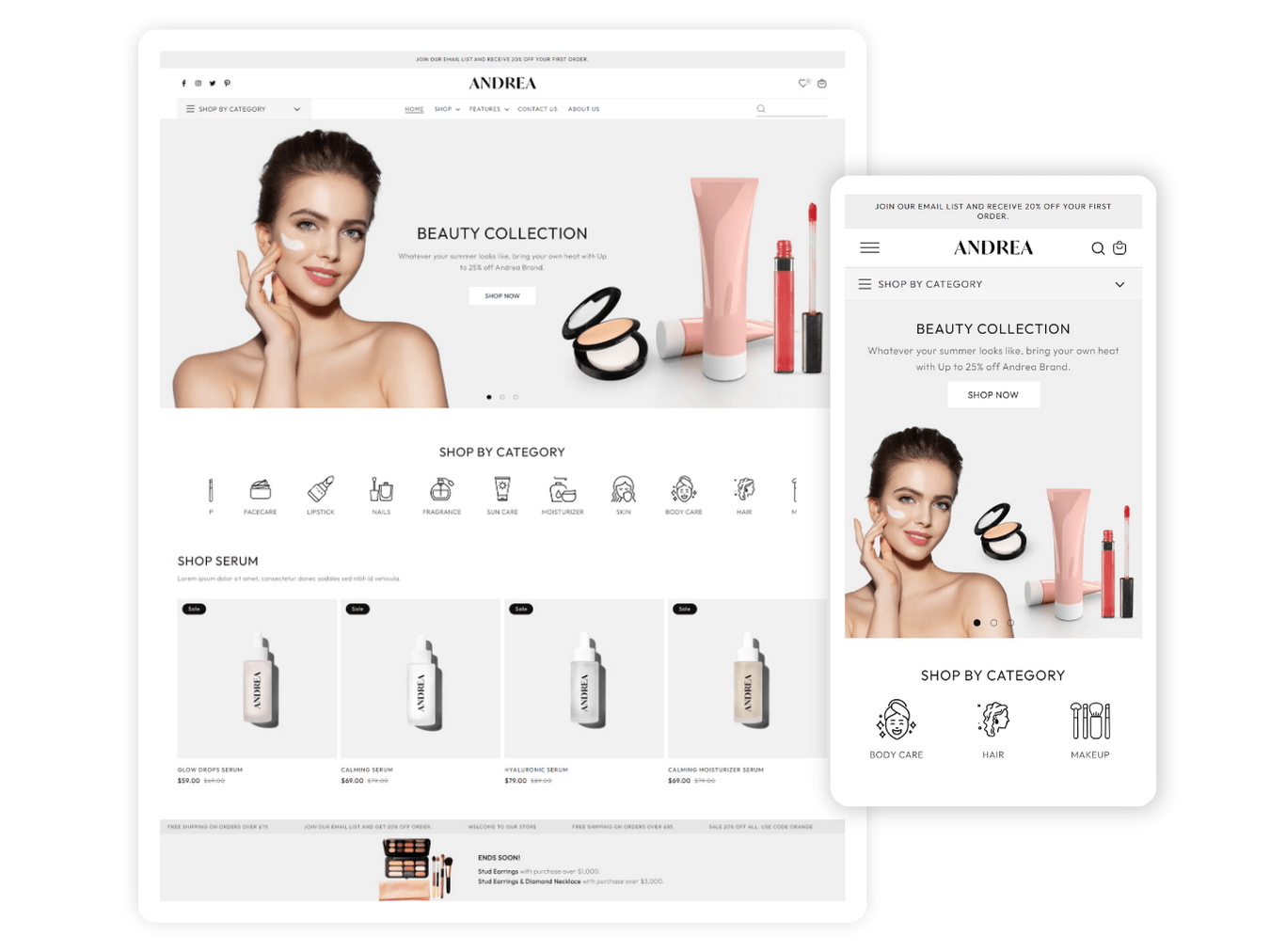 Andrea Beauty Care - Shopify Beauty Themes | Shopify 2.0