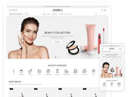 Andrea Beauty Care - Shopify Beauty Themes | Shopify 2.0